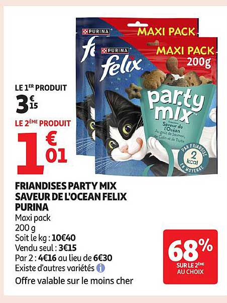 FRIANDISES PARTY MIX SAVEUR DE L'OCÉAN FELIX PURINA