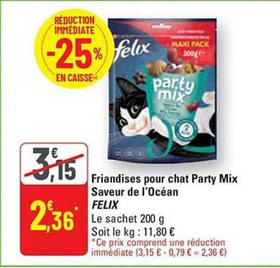 Friandises pour chat Party Mix Saveur de l'Océan FELIX