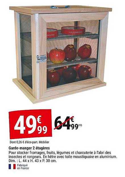 Garde-manger 2 étagères