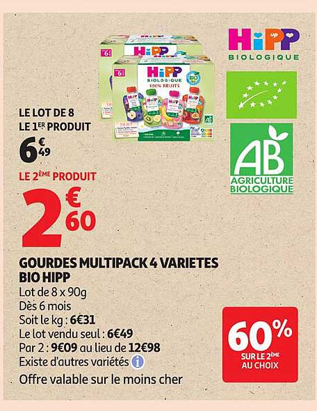 GOURDES MULTIPACK 4 VARIETES BIO HIPP