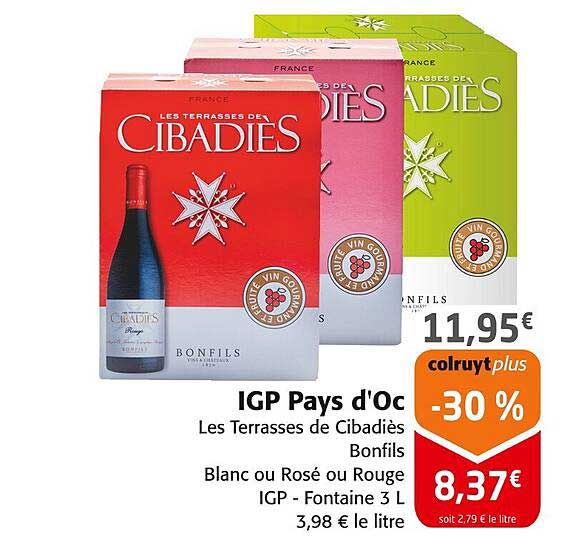 IGP Pays d'Oc Les Terrasses de Cibadies Bonfils