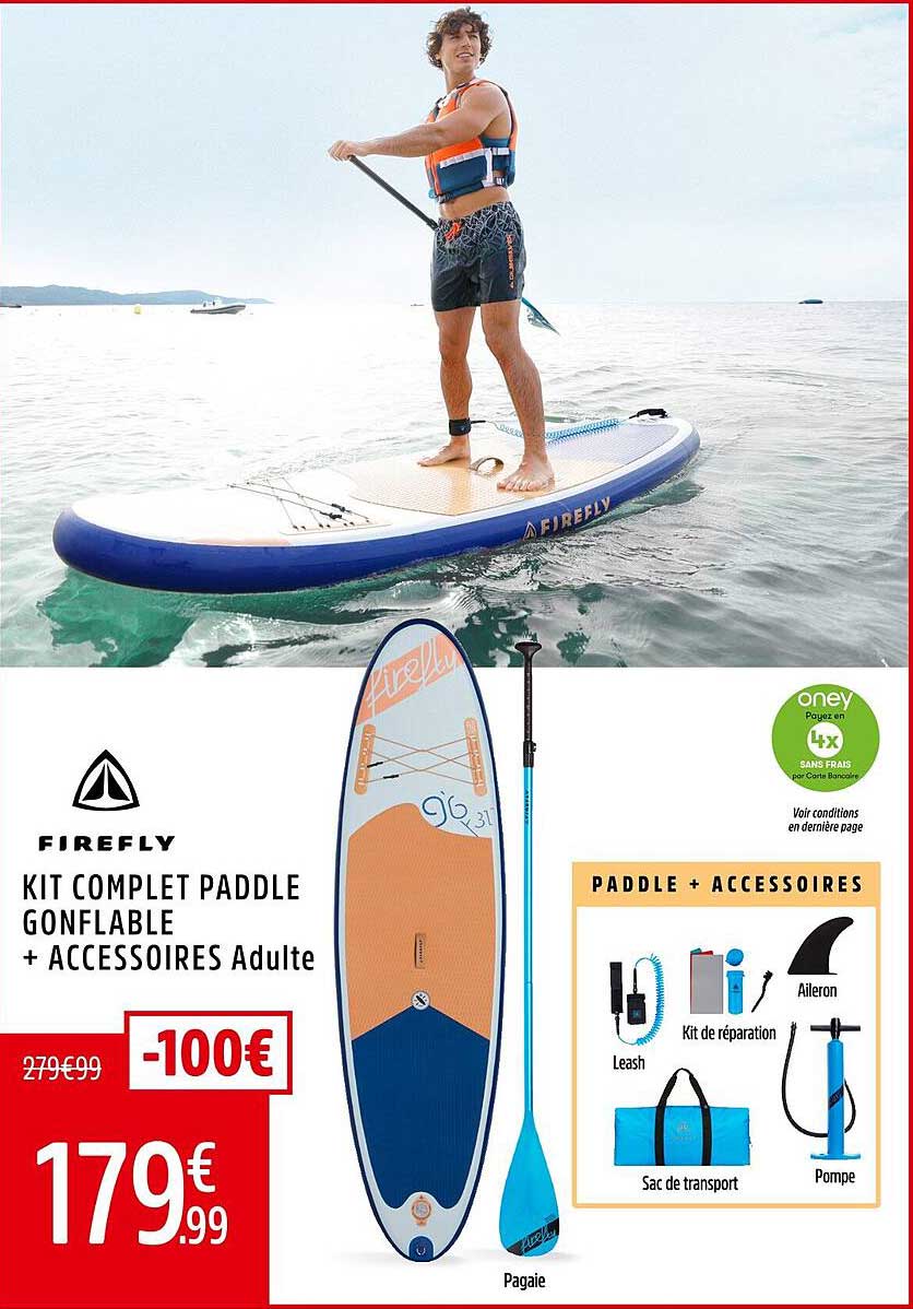 KIT COMPLET PADDLE GONFLABLE + ACCESSOIRES Adulte