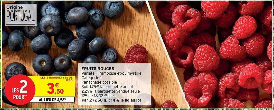 LES 2 BARQUETTES DE 125G