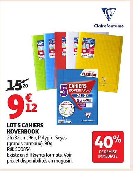 LOT 5 CAHIERS KOVERBOOK