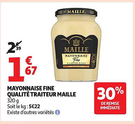 MAYONNAISE FINE QUALITÉ TRAITEUR MAILLE