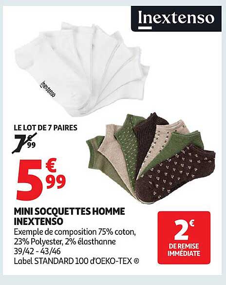 MINI SOCQUETTES HOMME INEXTENSO