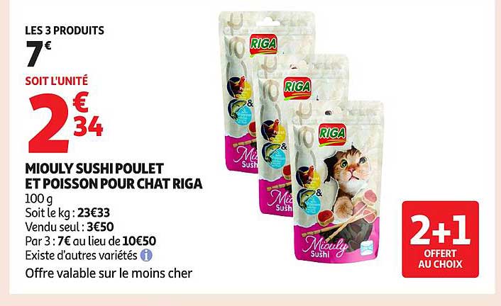 MIOULY SUSHI POULET ET POISSON POUR CHAT RIGA