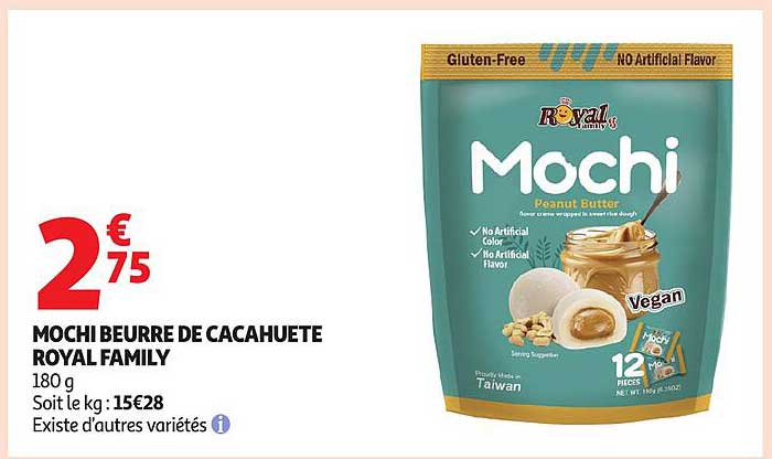 MOCHI BEURRE DE CACAHUETE ROYAL FAMILY