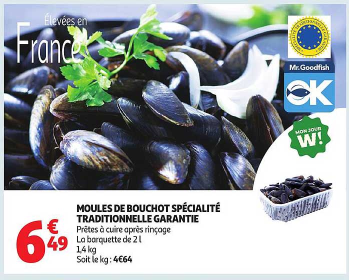 MOULES DE BOUCHOT SPÉCIALITÉ TRADITIONNELLE GARANTIE