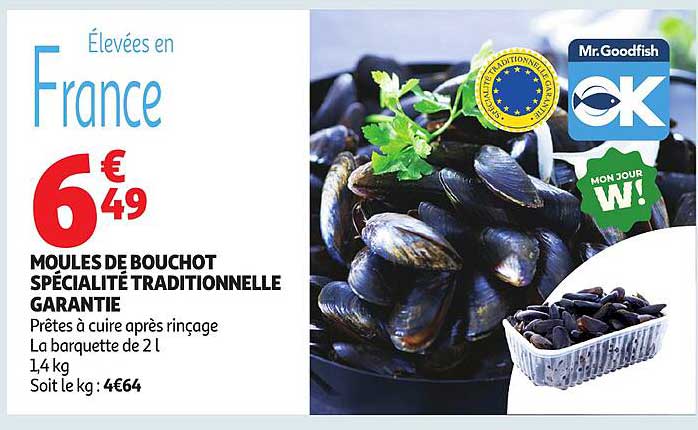 MOULES DE BOUCHOT SPÉCIALITÉ TRADITIONNELLE GARANTIE