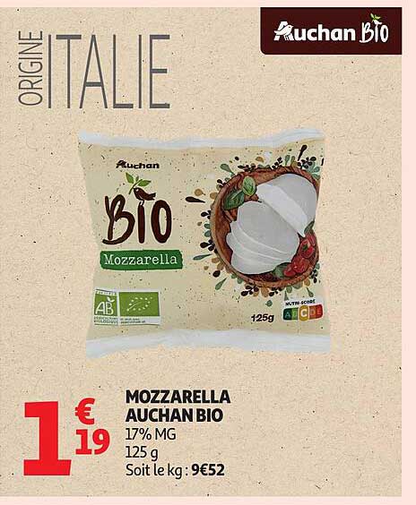 Mozzarella Auchan Bio