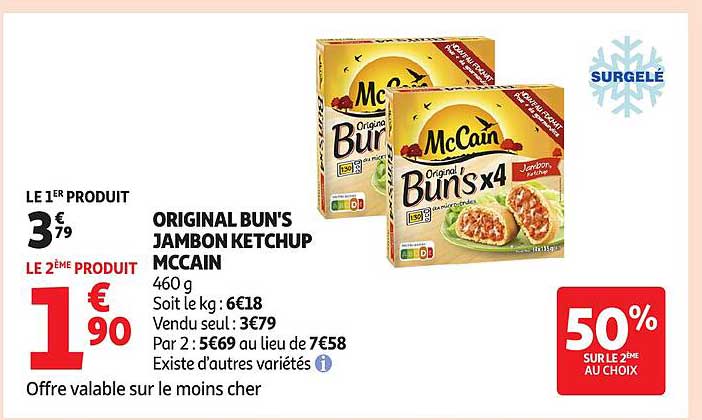 ORIGINAL BUN'S JAMBON KETCHUP MCCAIN
