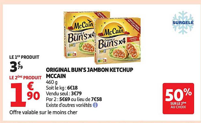 ORIGINAL BUN'S JAMBON KETCHUP MCCAIN