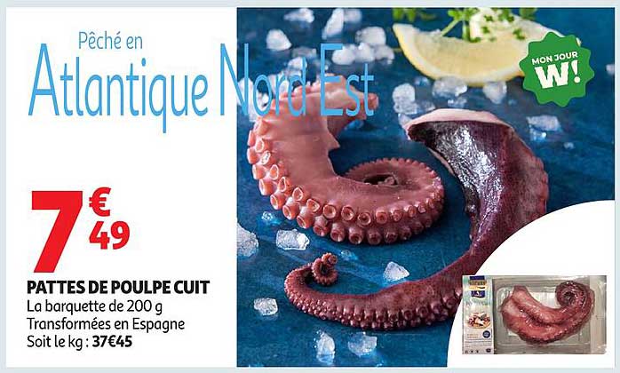 PATTES DE POULPE CUIT