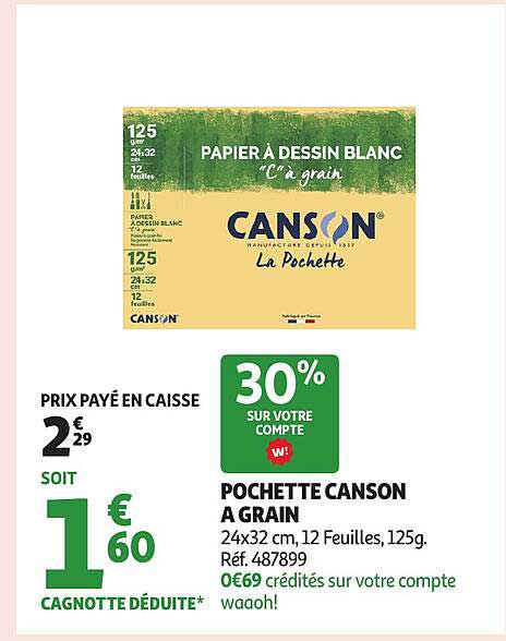 POCHETTE CANSON A GRAIN