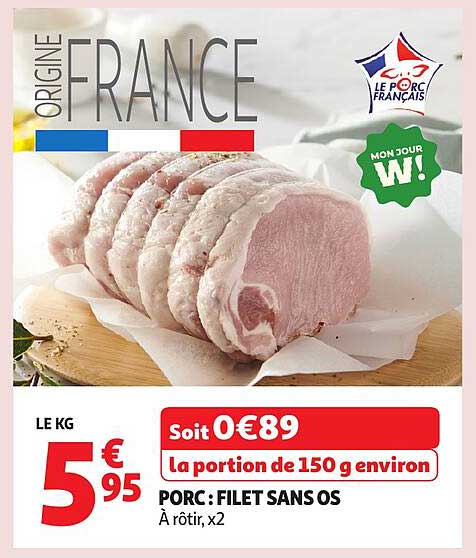 PORC : FILET SANS OS
