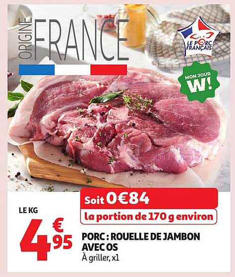 PORC : ROUELLE DE JAMBON AVEC OS