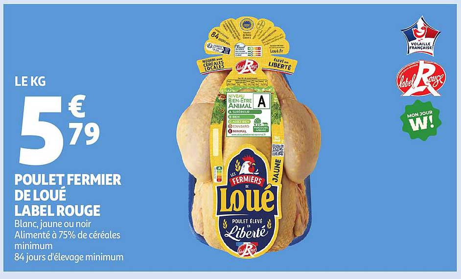 POULLET FERMIER DE LOUE LABEL ROUGE
