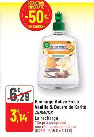 Recharge Active Fresh Vanille & Beurre de Karité AIRWICK