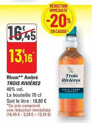 Rhum** Ambré TROIS RIVIÈRES