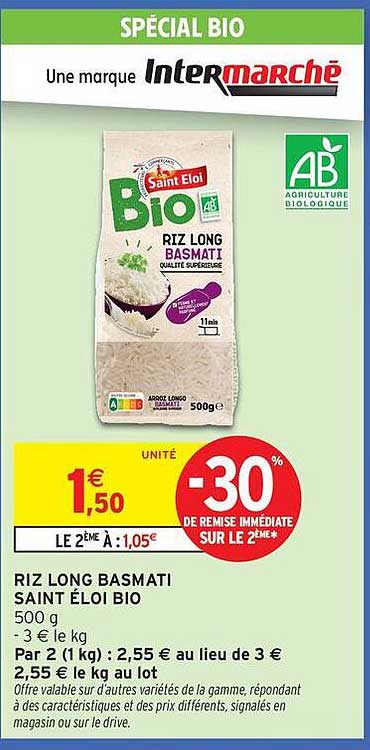 RIZ LONG BASMATI SAINT ÉLOI BIO
