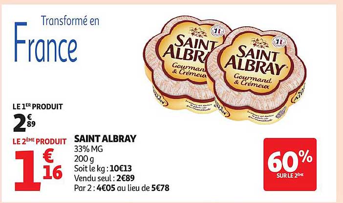 SAINT ALBRAY Gourmand & Crémeux