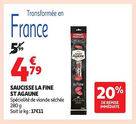 SAUCISSE LA FINE ST AGAUNE