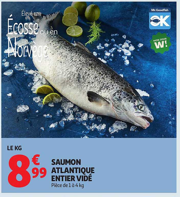 SAUMON ATLANTIQUE ENTIER VIDÉ