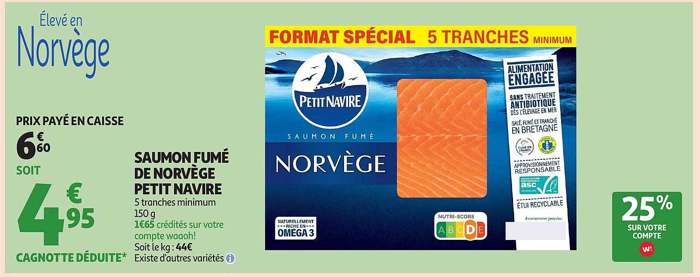 SAUMON FUMÉ DE NORVÈGE PETIT NAVIRE
