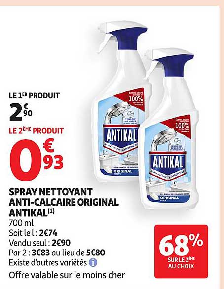 SPRAY NETTOYANT ANTI-CALCAIRE ORIGINAL ANTIKAL