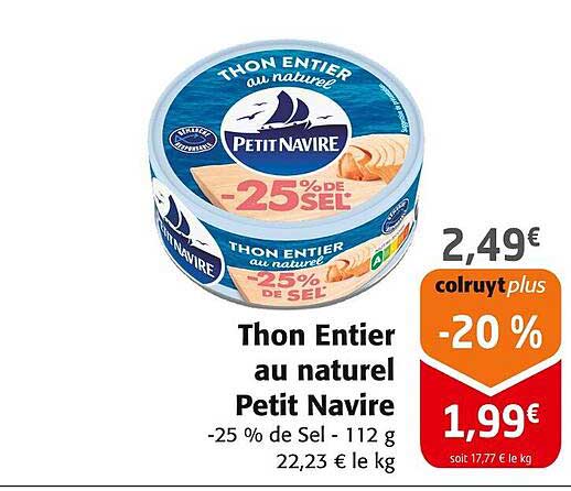 Thon Entier au naturel Petit Navire