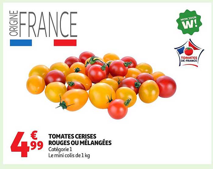TOMATES CERISES ROUGES OU MÉLANGÉES