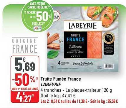 Truite Fumée France LABEYRIE