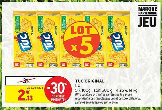 TUC ORIGINAL LU – LOT DE 5
