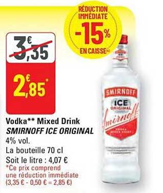 Vodka** Mixed Drink SMIRNOFF ICE ORIGINAL