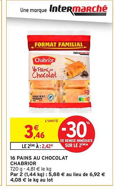 16 PAINS AU CHOCOLAT CHABRIOR