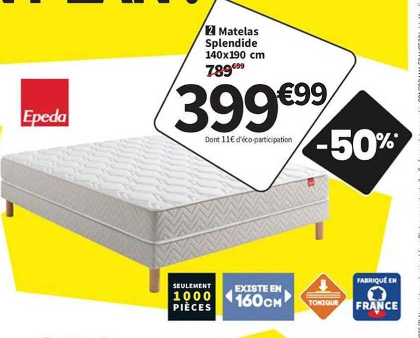 2 Matelas Splendid 140x190 cm
