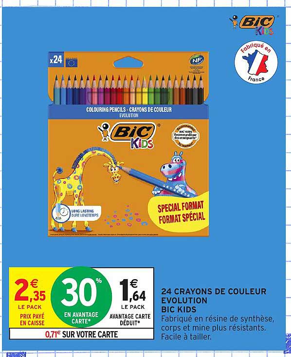 24 CRAYONS DE COULEUR EVOLUTION