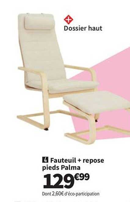 4 Fauteuil + repose pieds Palma