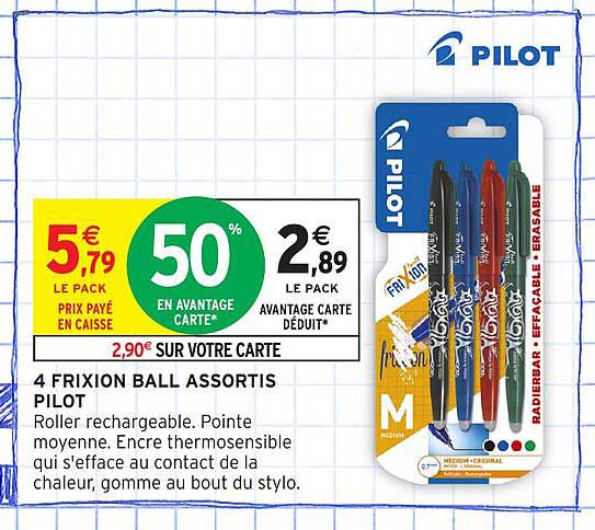 4 FRIXION BALL ASSORTIS PILOT