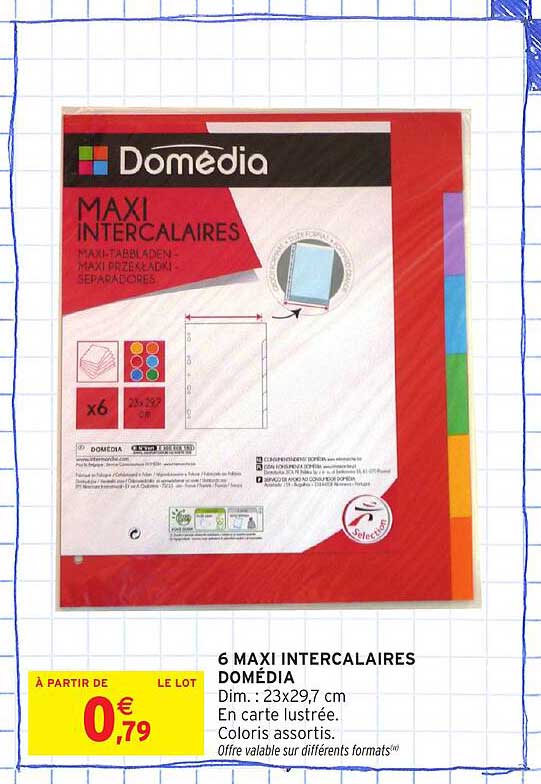 6 MAXI INTERCALAIRES DOMÉDIA