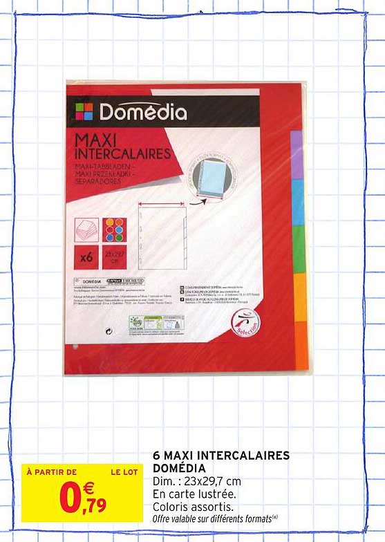 6 MAXI INTERCALAIRES DOMÉDIA