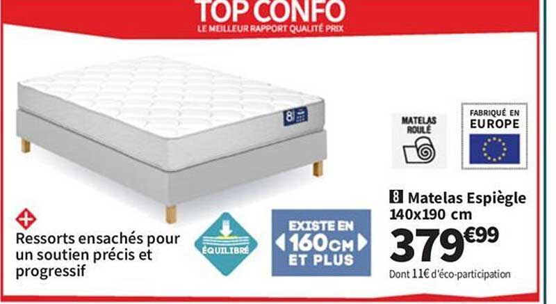 8 Matelas Espiègle 140x190 cm