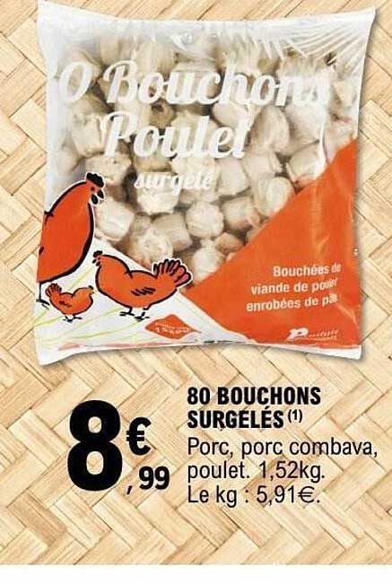 80 BOUCHONS SURGELÉS