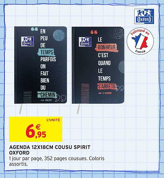 AGENDA 12X18CM COUSU SPIRIT OXFORD