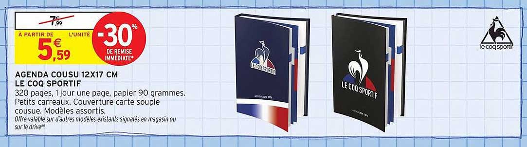 AGENDA COUSU 12X17 CM LE COQ SPORTIF
