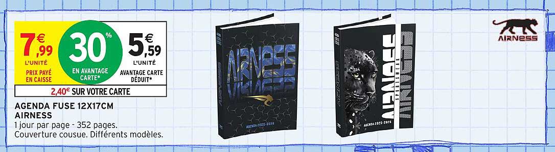 AGENDA FUSE 12X17CM AIRNESS
