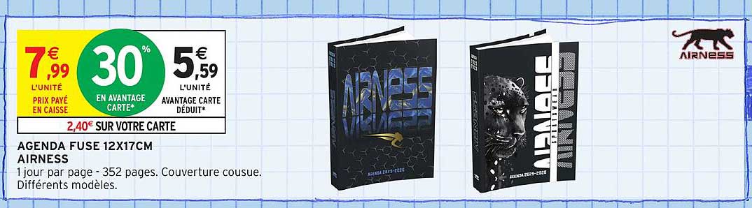 AGENDA FUSE 12X17CM AIRNESS