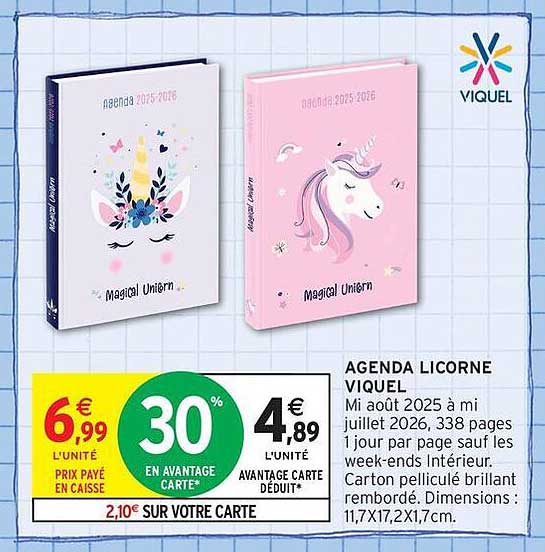 AGENDA LICORNE VIQUEL