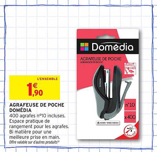 AGRAFEUSE DE POCHE DOMÉDIA